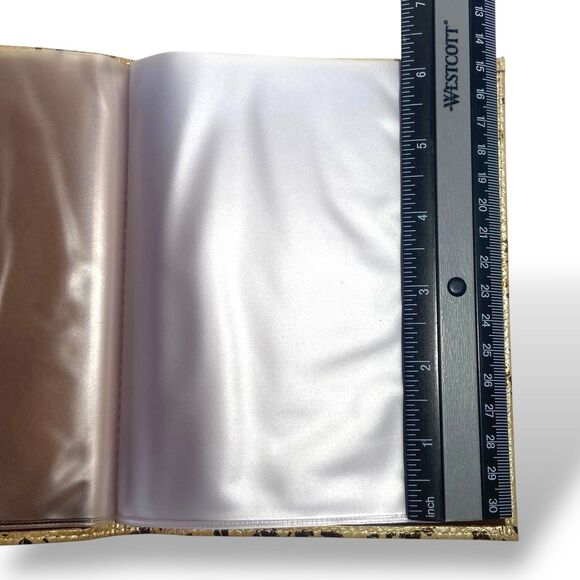 Surly Girl Photo Album 4x6" Croco Embossed Leather Cover 12 pages 24 photos - Picture 12 of 12